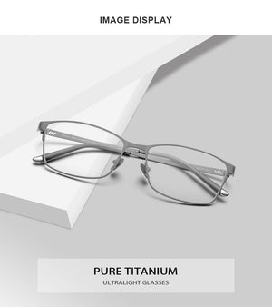 Planet Gates Titanium Glasses Frame Men Square Eyewear Male Classic Full Optical Prescription Eyeglasses Frames Gafas Oculos 8505