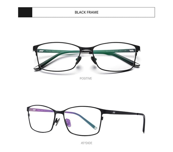 Planet Gates Titanium Glasses Frame Men Square Eyewear Male Classic Full Optical Prescription Eyeglasses Frames Gafas Oculos 8505