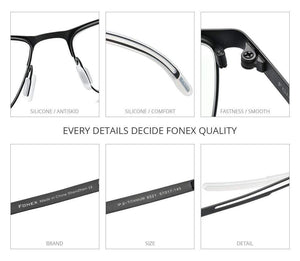 Planet Gates Titanium Glasses Frame Men Square Myopia Optical Prescription Eyeglass Frame Man 2020 Antiskid Silicone Eyewear 8521