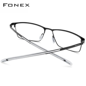 Planet Gates Titanium Glasses Frame Men Square Myopia Optical Prescription Eyeglass Frame Man 2020 Antiskid Silicone Eyewear 8521