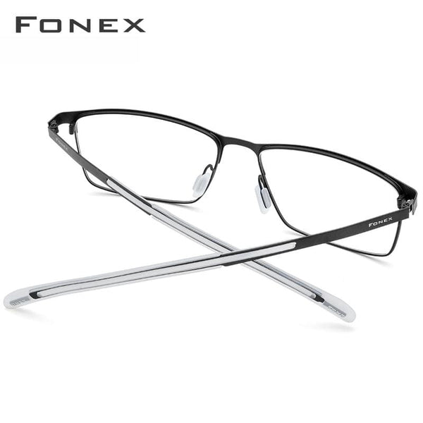 Planet Gates Titanium Glasses Frame Men Square Myopia Optical Prescription Eyeglass Frame Man 2020 Antiskid Silicone Eyewear 8521