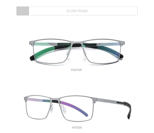 Planet Gates Titanium Glasses Frame Men Square Myopia Optical Prescription Eyeglass Frame Man 2020 Antiskid Silicone Eyewear 8521