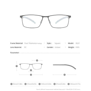 Planet Gates Titanium Glasses Frame Men Square Myopia Optical Prescription Eyeglass Frame Man 2020 Antiskid Silicone Eyewear 8521
