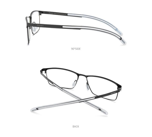 Planet Gates Titanium Glasses Frame Men Square Myopia Optical Prescription Eyeglass Frame Man 2020 Antiskid Silicone Eyewear 8521