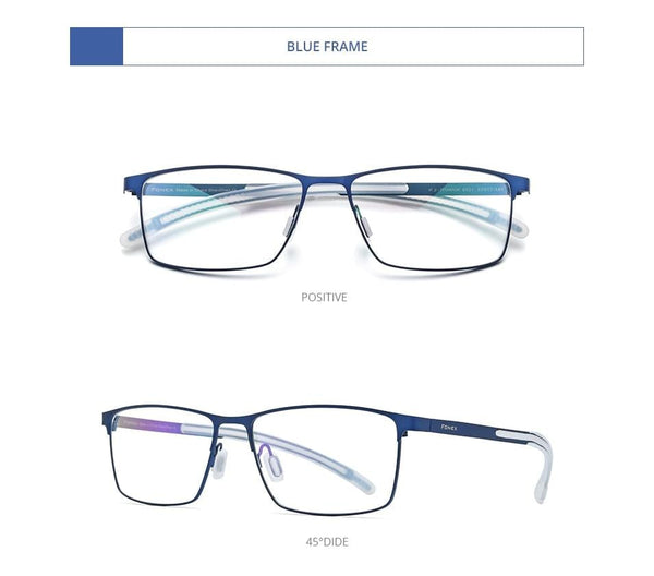 Planet Gates Titanium Glasses Frame Men Square Myopia Optical Prescription Eyeglass Frame Man 2020 Antiskid Silicone Eyewear 8521