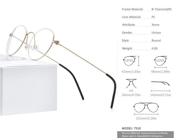 Planet Gates Titanium Glasses Frame Women Prescription Eyeglasses Men New Korean Myopia Optical Frames Morten Screwless Eyewear 7510