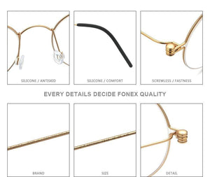 Planet Gates Titanium Glasses Frame Women Prescription Eyeglasses Men New Korean Myopia Optical Frames Morten Screwless Eyewear 7510