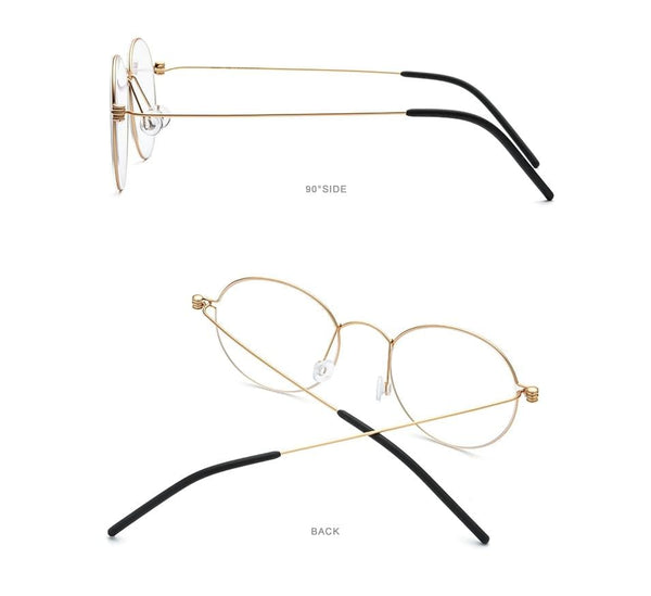 Planet Gates Titanium Glasses Frame Women Prescription Eyeglasses Men New Korean Myopia Optical Frames Morten Screwless Eyewear 7510