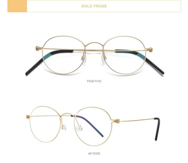 Planet Gates Titanium Glasses Frame Women Prescription Eyeglasses Men New Korean Myopia Optical Frames Morten Screwless Eyewear 7510