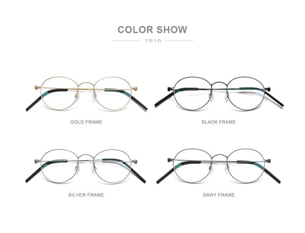 Planet Gates Titanium Glasses Frame Women Prescription Eyeglasses Men New Korean Myopia Optical Frames Morten Screwless Eyewear 7510
