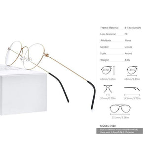 Planet Gates Titanium Glasses Frame Women Prescription Eyeglasses Men New Korean Myopia Optical Frames Morten Screwless Eyewear 7510