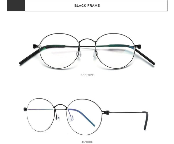Planet Gates Titanium Glasses Frame Women Prescription Eyeglasses Men New Korean Myopia Optical Frames Morten Screwless Eyewear 7510