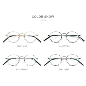 Planet Gates Titanium Glasses Frame Women Prescription Eyeglasses Men New Korean Myopia Optical Frames Morten Screwless Eyewear 7510