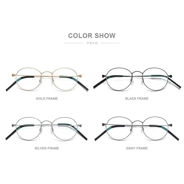 Planet Gates Titanium Glasses Frame Women Prescription Eyeglasses Men New Korean Myopia Optical Frames Morten Screwless Eyewear 7510