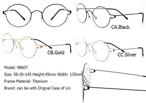 Planet Gates Titanium Glasses Men Screwless Business Oliver Ultralight Myopia Round Korean Moon
