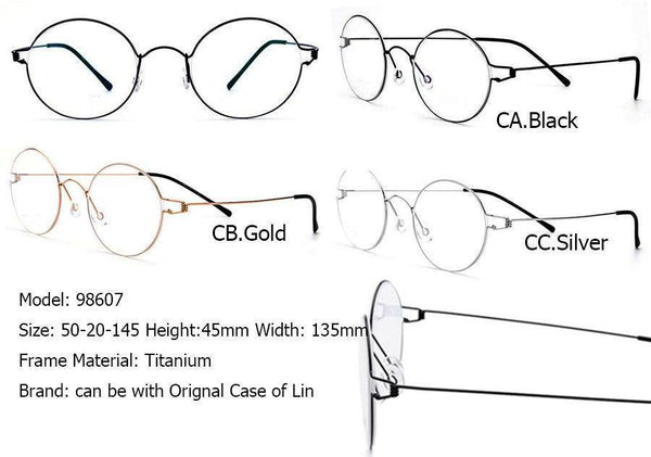 Planet Gates Titanium Glasses Men Screwless Business Oliver Ultralight Myopia Round Korean Moon