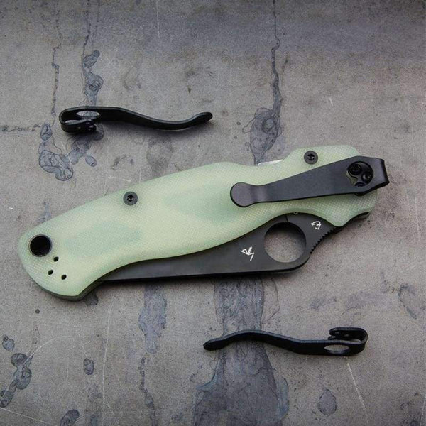 Planet Gates Titanium Knife Clip Spider C81 Back Clip Spider C10 Pocket Clip SPYDERCO Paramilitary 2 Outdoor Camping Equipment