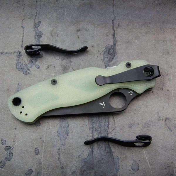 Planet Gates Titanium Knife Clip Spider C81 Back Clip Spider C10 Pocket Clip SPYDERCO Paramilitary 2 Outdoor Camping Equipment