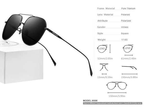 Planet Gates Titanium Polarized Sunglasses Men Brand Design Square Sun Glasses for Men 2019 New Driving Outdoor UV400 Shades 8506