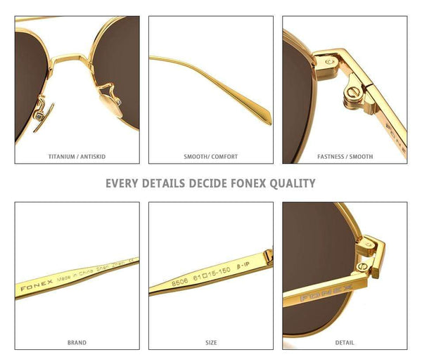 Planet Gates Titanium Polarized Sunglasses Men Brand Design Square Sun Glasses for Men 2019 New Driving Outdoor UV400 Shades 8506