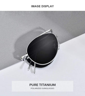 Planet Gates Titanium Polarized Sunglasses Men Folding Classic Aviation Sun Glasses for Men Aviator High Quality Male Shades 838