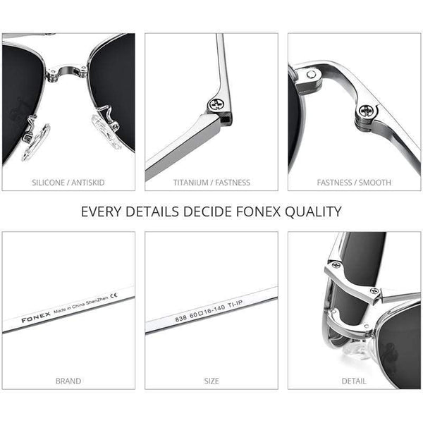 Planet Gates Titanium Polarized Sunglasses Men Folding Classic Aviation Sun Glasses for Men Aviator High Quality Male Shades 838