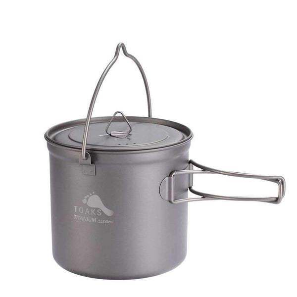 Planet Gates Titanium Pot With Hang Foldable Handle For Outdoor Camping Cookware Picnic Hang Pot Ultralight 1100ml 1300ml 1600ml 2000ml