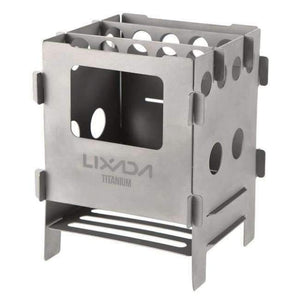 Planet Gates Titanium Titanium Wood Stove Lightweight Folding Wood Stove Outdoor Camping Stove Picnic Cooking Burners Backpacking Furnace