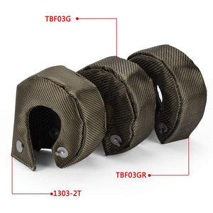 Planet Gates TITANIUM turbo heat shield T3 turbo blanket fit : t2 t25 t28 gt28 gt30 gt35 and most t3 turbo JR1303-2T/TBF03
