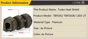 Planet Gates TITANIUM turbo heat shield T3 turbo blanket fit : t2 t25 t28 gt28 gt30 gt35 and most t3 turbo JR1303-2T/TBF03