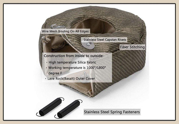 Planet Gates TITANIUM turbo heat shield T3 turbo blanket fit : t2 t25 t28 gt28 gt30 gt35 and most t3 turbo JR1303-2T/TBF03