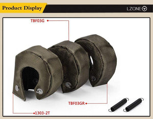Planet Gates TITANIUM turbo heat shield T3 turbo blanket fit : t2 t25 t28 gt28 gt30 gt35 and most t3 turbo JR1303-2T/TBF03