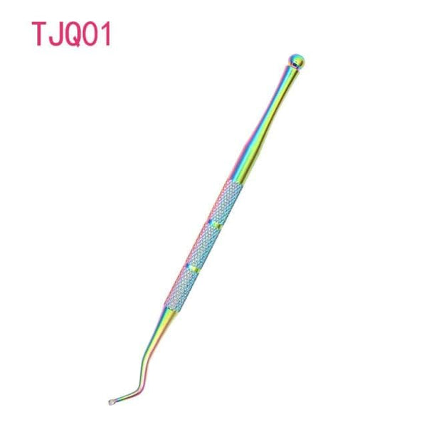 Planet Gates TJQ01 1pcs Double-ended Stainless Steel Cuticle Pusher Dead Skin Push Remover For Pedicure Manicure Nail Art Cleaner Care Tool