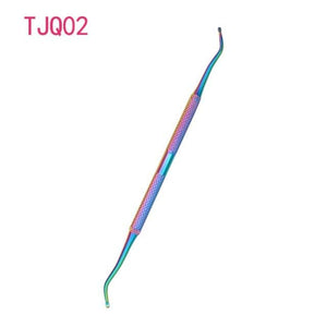 Planet Gates TJQ02 1pcs Double-ended Stainless Steel Cuticle Pusher Dead Skin Push Remover For Pedicure Manicure Nail Art Cleaner Care Tool