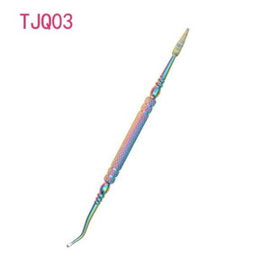 Planet Gates TJQ03 1pcs Double-ended Stainless Steel Cuticle Pusher Dead Skin Push Remover For Pedicure Manicure Nail Art Cleaner Care Tool