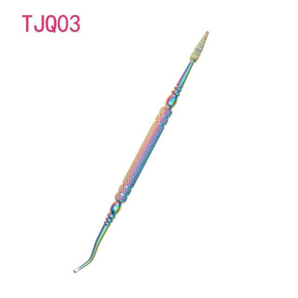 Planet Gates TJQ03 1pcs Double-ended Stainless Steel Cuticle Pusher Dead Skin Push Remover For Pedicure Manicure Nail Art Cleaner Care Tool