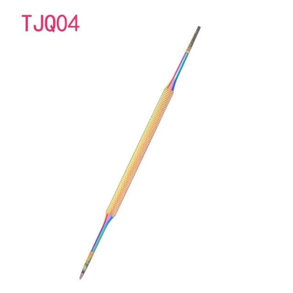 Planet Gates TJQ04 1pcs Double-ended Stainless Steel Cuticle Pusher Dead Skin Push Remover For Pedicure Manicure Nail Art Cleaner Care Tool