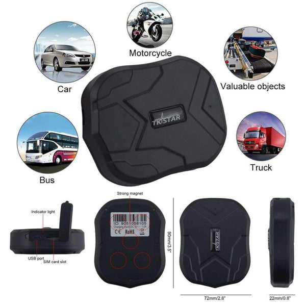 Planet Gates TK905 Waterproof Car GPS Tracker Magnet Standby 90Days Real Time LBS Position Lifetime Free Tracking
