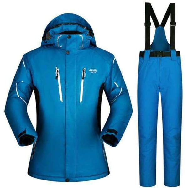 Planet Gates TN And Blue / XL Mens Ski Jacket And Pant Outdoor Sport Wear Waterproof Super Warm Snow Snowboard Suit Thicken Cross Country Skiing Clothes Brand