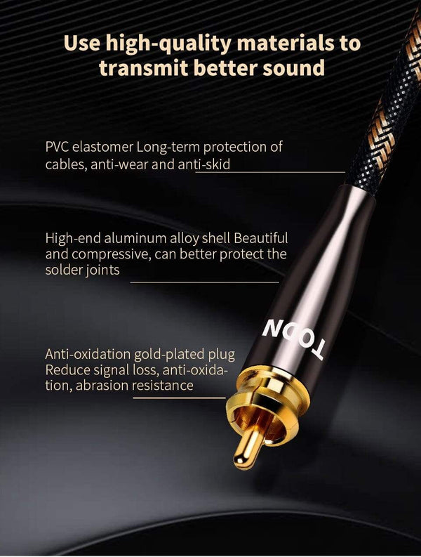 Planet Gates TODN 1 Pair RCA Cable 99.999% OCC Stereo RCA Cable High-performance Premium Hi-Fi Audio 2RCA to 2RCA Mixer Interconnect Cable