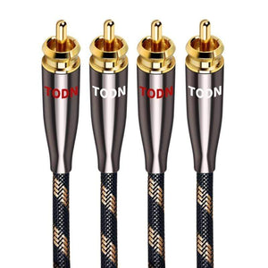 Planet Gates TODN 1 Pair RCA Cable 99.999% OCC Stereo RCA Cable High-performance Premium Hi-Fi Audio 2RCA to 2RCA Mixer Interconnect Cable