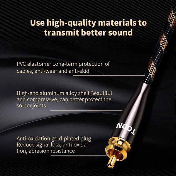 Planet Gates TODN 1 Pair RCA Cable 99.999% OCC Stereo RCA Cable High-performance Premium Hi-Fi Audio 2RCA to 2RCA Mixer Interconnect Cable