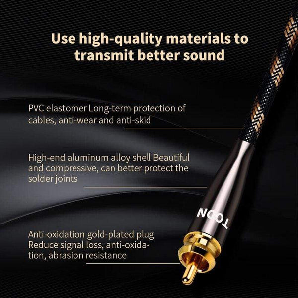 Planet Gates TODN 1 Pair RCA Cable 99.999% OCC Stereo RCA Cable High-performance Premium Hi-Fi Audio 2RCA to 2RCA Mixer Interconnect Cable T