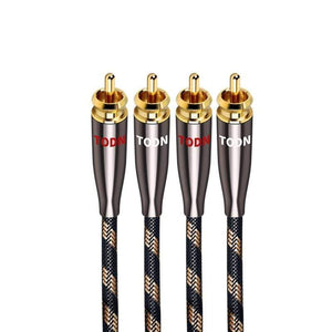 Planet Gates TODN 1 Pair RCA Cable 99.999% OCC Stereo RCA Cable High-performance Premium Hi-Fi Audio 2RCA to 2RCA Mixer Interconnect Cable T