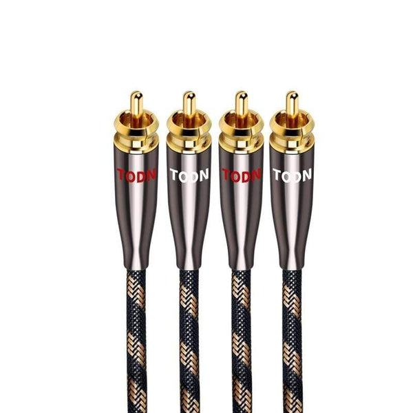 Planet Gates TODN 1 Pair RCA Cable 99.999% OCC Stereo RCA Cable High-performance Premium Hi-Fi Audio 2RCA to 2RCA Mixer Interconnect Cable T