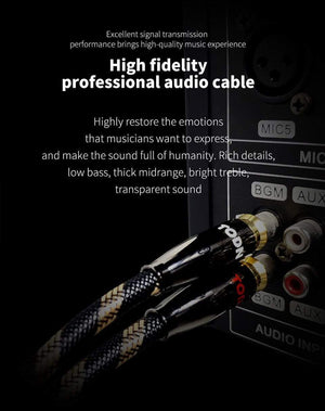 Planet Gates TODN 1 Pair RCA Cable 99.999% OCC Stereo RCA Cable High-performance Premium Hi-Fi Audio 2RCA to 2RCA Mixer Interconnect Cable T