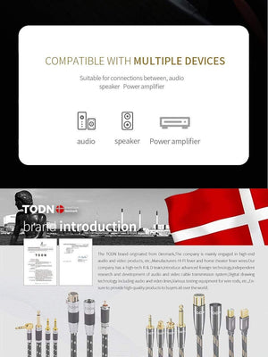 Planet Gates TODN HIFI speaker audio cable High-end stereo Amplifier cable High purity oxygen-free copper banana Gold-plated plug a pair