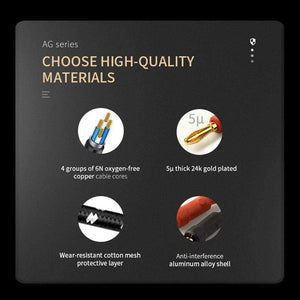 Planet Gates TODN HIFI speaker audio cable High-end stereo Amplifier cable High purity oxygen-free copper banana Gold-plated plug a pair