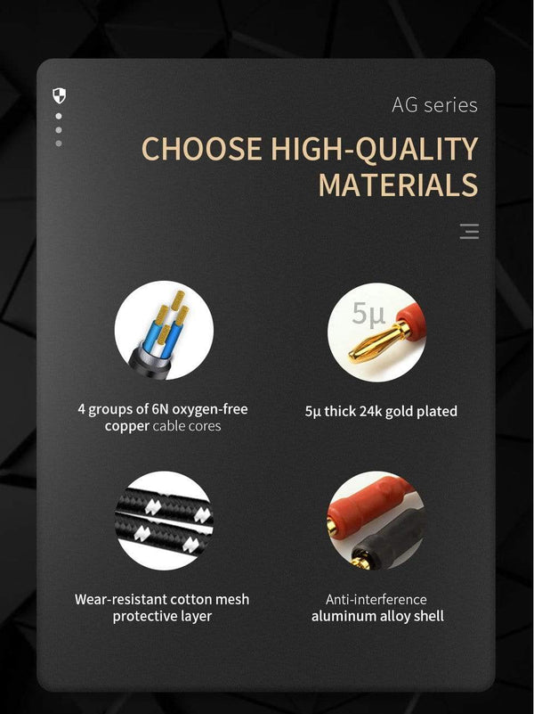 Planet Gates TODN HIFI speaker audio cable High-end stereo Amplifier cable High purity oxygen-free copper banana Gold-plated plug a pair