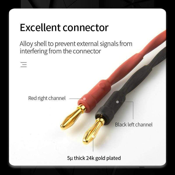 Planet Gates TODN HIFI speaker audio cable High-end stereo Amplifier cable High purity oxygen-free copper banana Gold-plated plug a pair